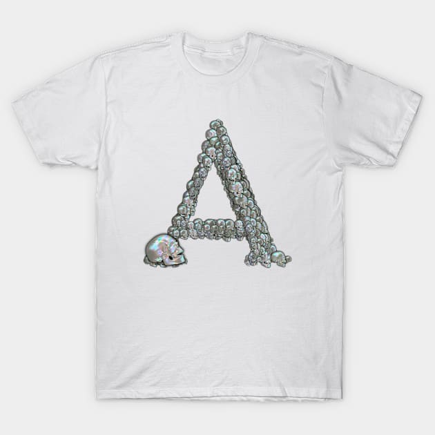 Skull Alphabet A T-Shirt by dinaaaaaah